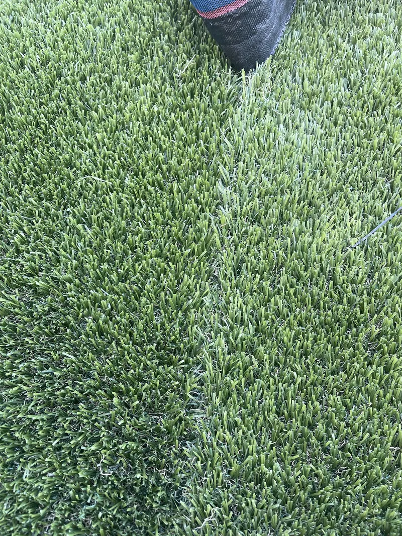 Close-up of turf blades and texture