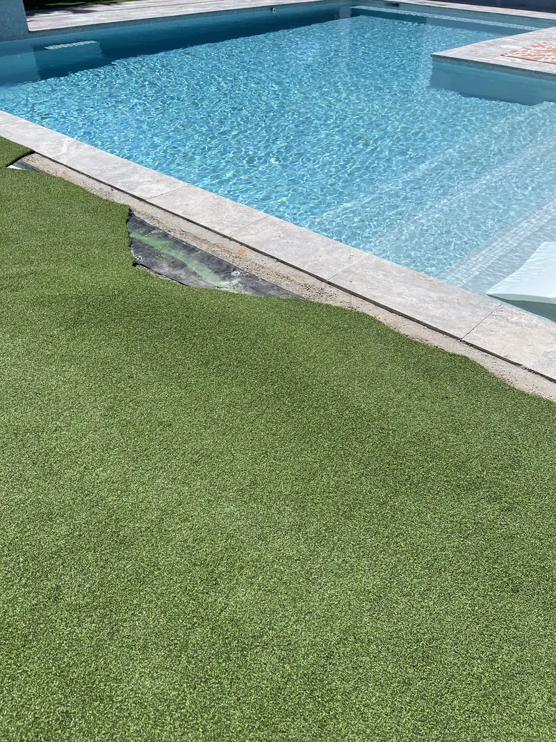 During the install: backyard putting green, start to finish in Boynton Beach, FL