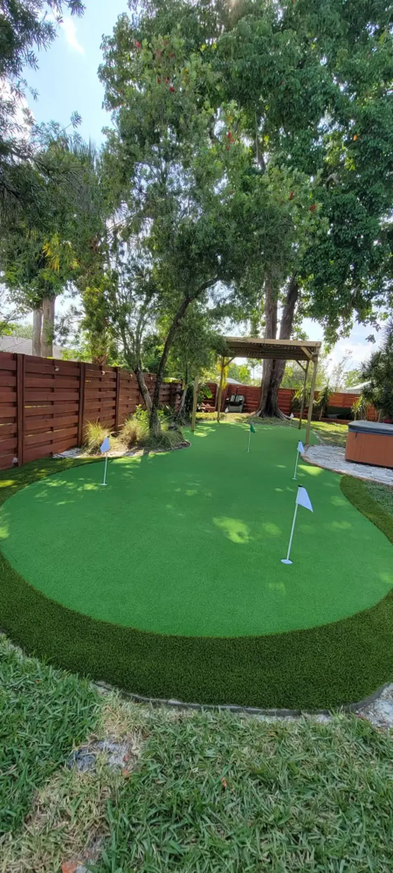 Finished: backyard putting green in Lehigh Acres, FL, photo 2 of 2