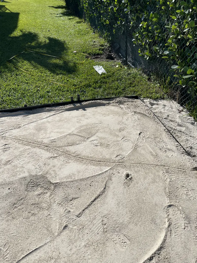 During the install: 50 ft putting green in Long Key, FL