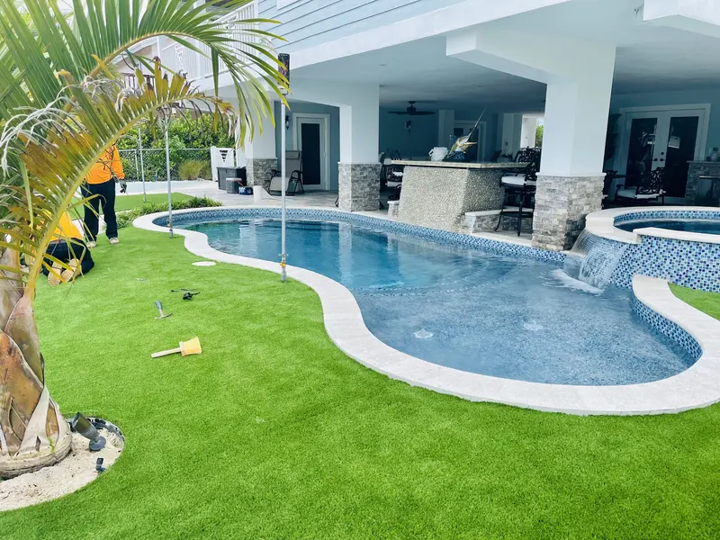 Finished: canal-front lawn in Lower Matecumbe Key, FL, photo 8 of 8