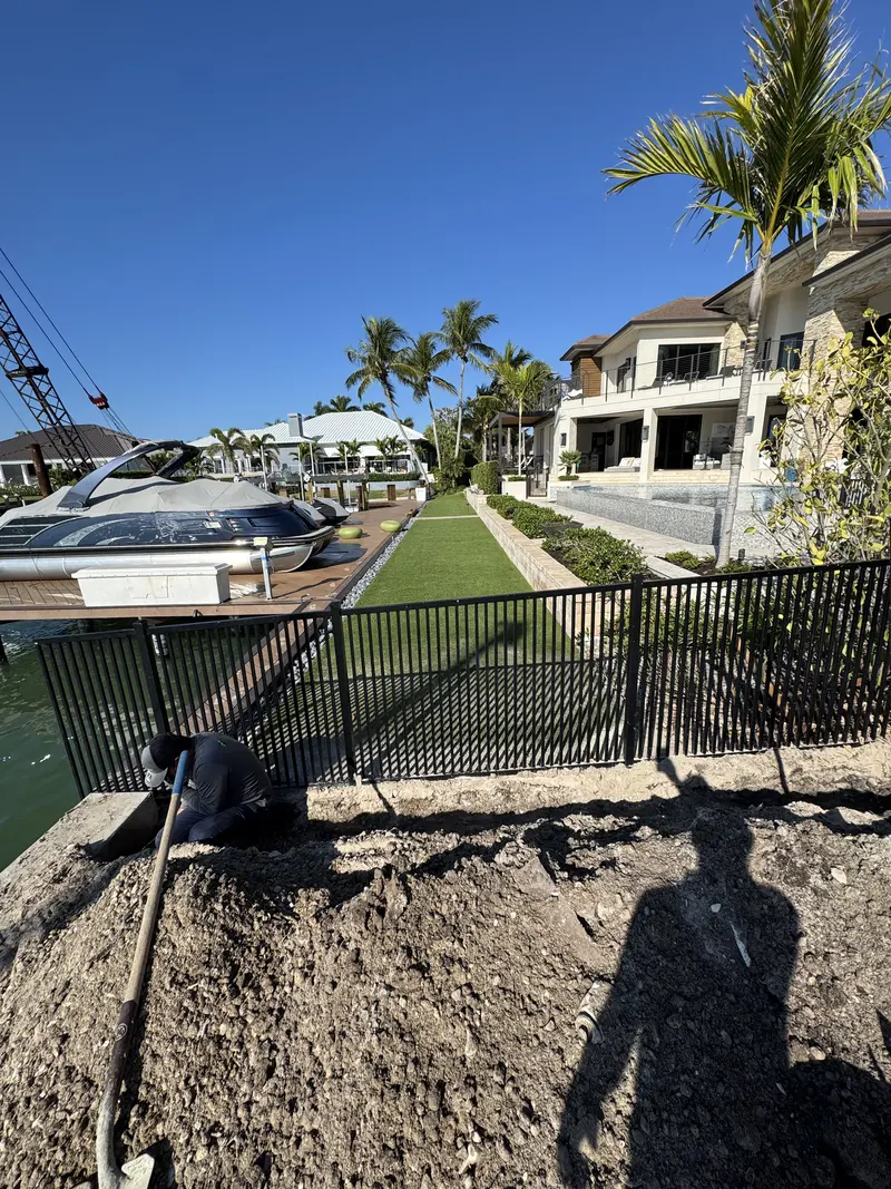 Finished: canal-front lawn in Marco Island, FL, photo 3 of 3