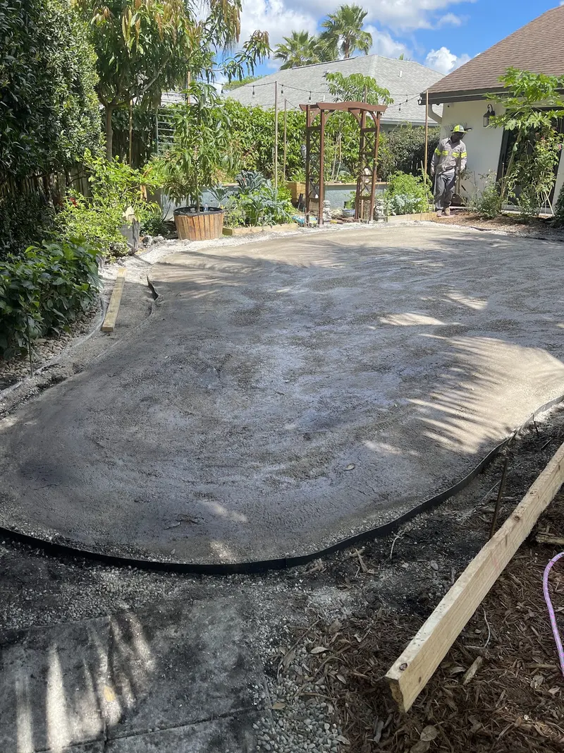 Before: one-day lawn install in South Florida