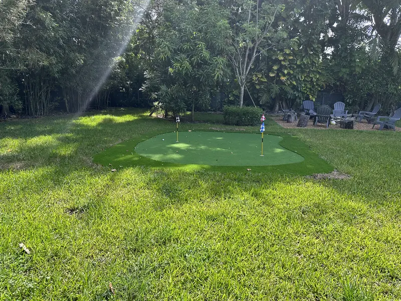 Finished: backyard putting green in Pinecrest, FL, photo 1 of 7