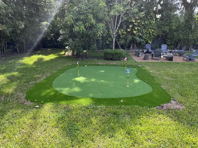 Finished: backyard putting green in Pinecrest, FL, photo 2 of 7