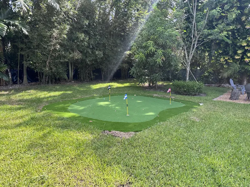 Finished: backyard putting green in Pinecrest, FL, photo 3 of 7