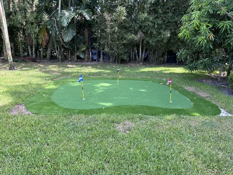 Finished: backyard putting green in Pinecrest, FL, photo 4 of 7